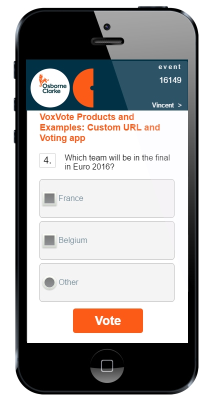 Custom URL and voting app