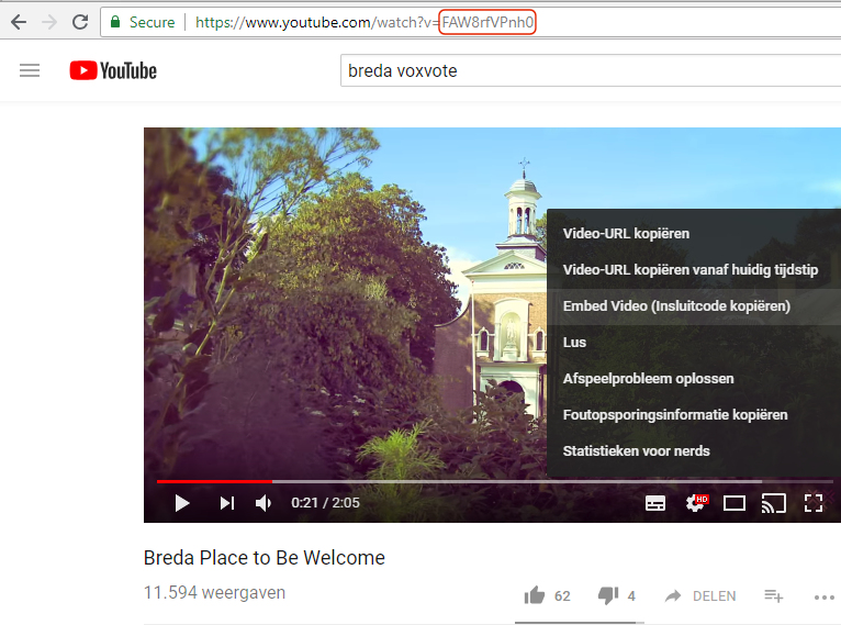 paste the embed command from youtube
