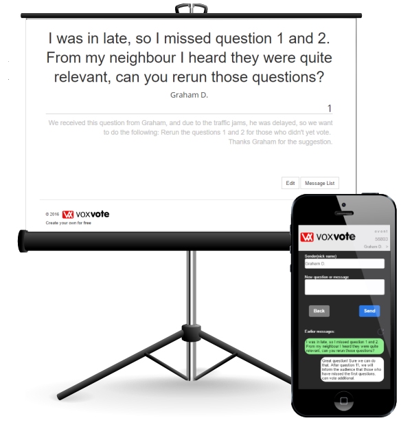 Question and Answer module allow the audience to ask questions