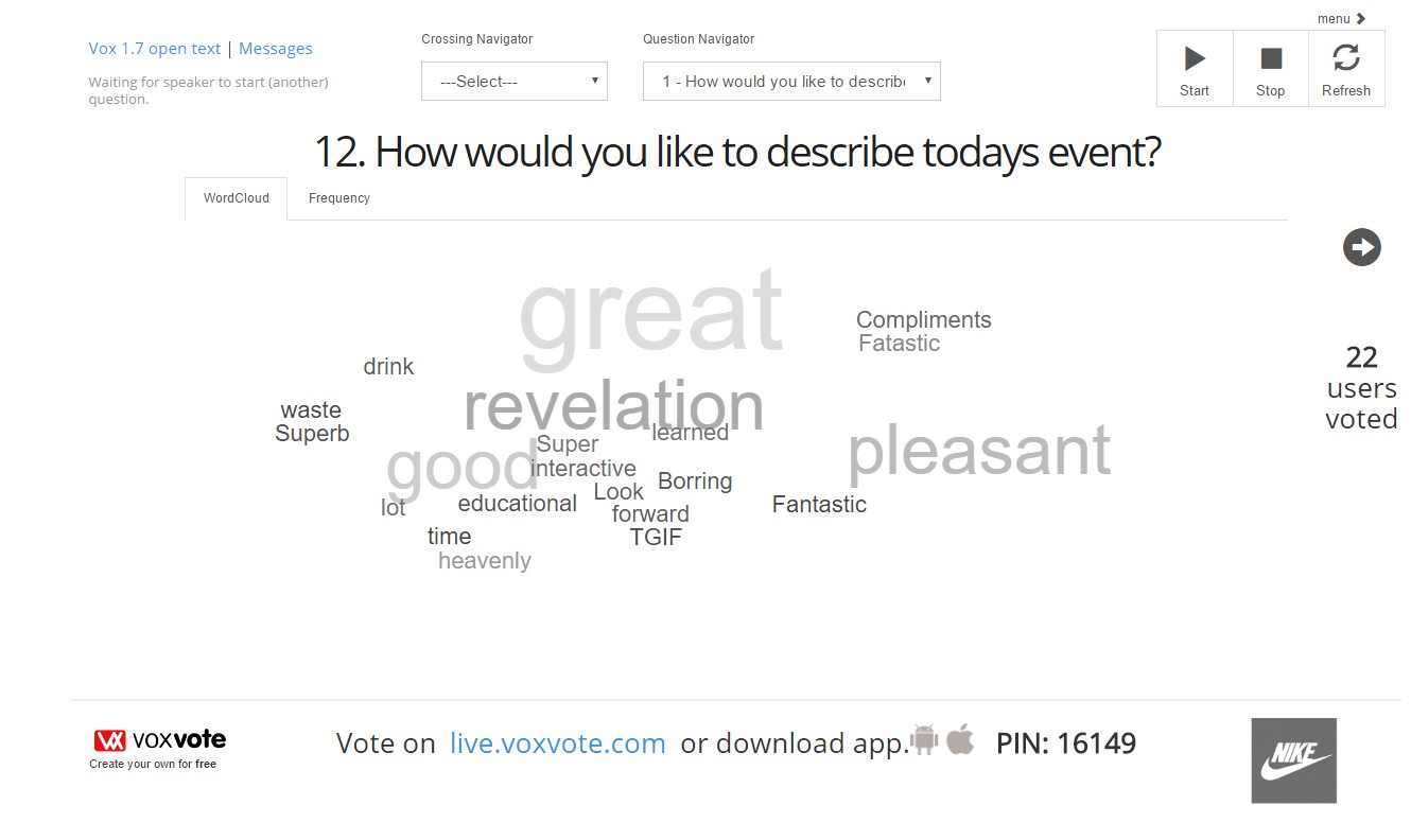 WordCloud or TextCloud with frequency of open answers